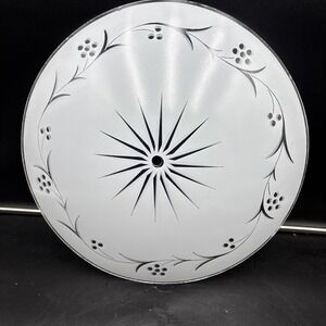 VTG Mid-Century Modern SUN Starburst White Moon 14.5" Glass Ceiling Light Shade